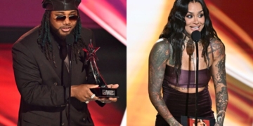 Leon Thomas and Kehlani at 2026 BET Awards. (Photo Credit: Paras Griffin/Getty Images)