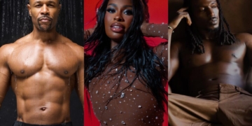 A photo of Tank, Coco Jones and Davion Farris.